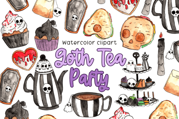 Download Watercolor Goth Tea Clipart - Watercolor Collection