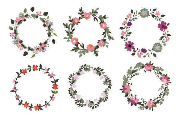 Download Watercolor Wreath Floral Frame with Circ - Watercolor Collection