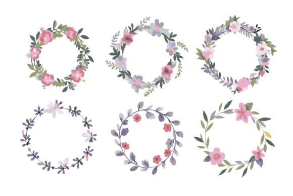 Download Watercolor Wreath Floral Frame with Circ - Watercolor Collection
