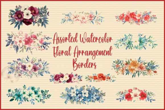 Download Assorted Watercolor Floral Arrangement - Watercolor Collection