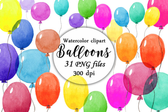 Download Watercolor Balloons Clipart PNG Circles - Watercolor Collection