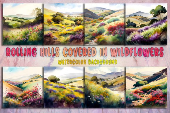 Download Rolling Hills Covered in Wildflowers - Flowers Collection