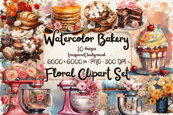Download Cake Clipart and Watercolor Bakery Art - Watercolor Collection
